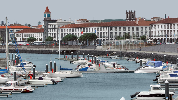 Ponta Delgada, capital city of the Azores
