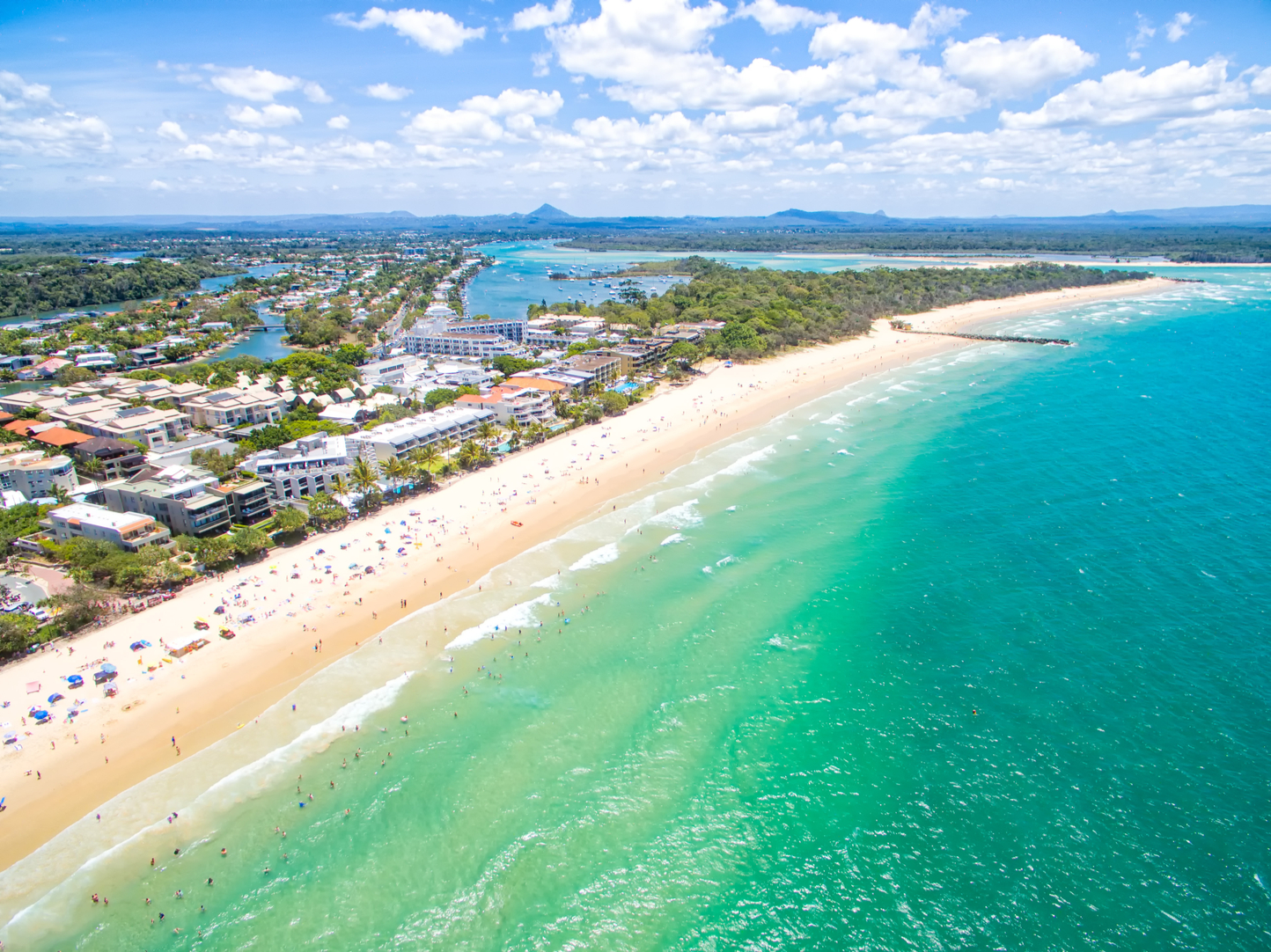 areal view of the Noosa Heads and Sunshine Beach