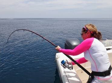 Samantha back at it again on a strong fight with an Amberjack here at CFP