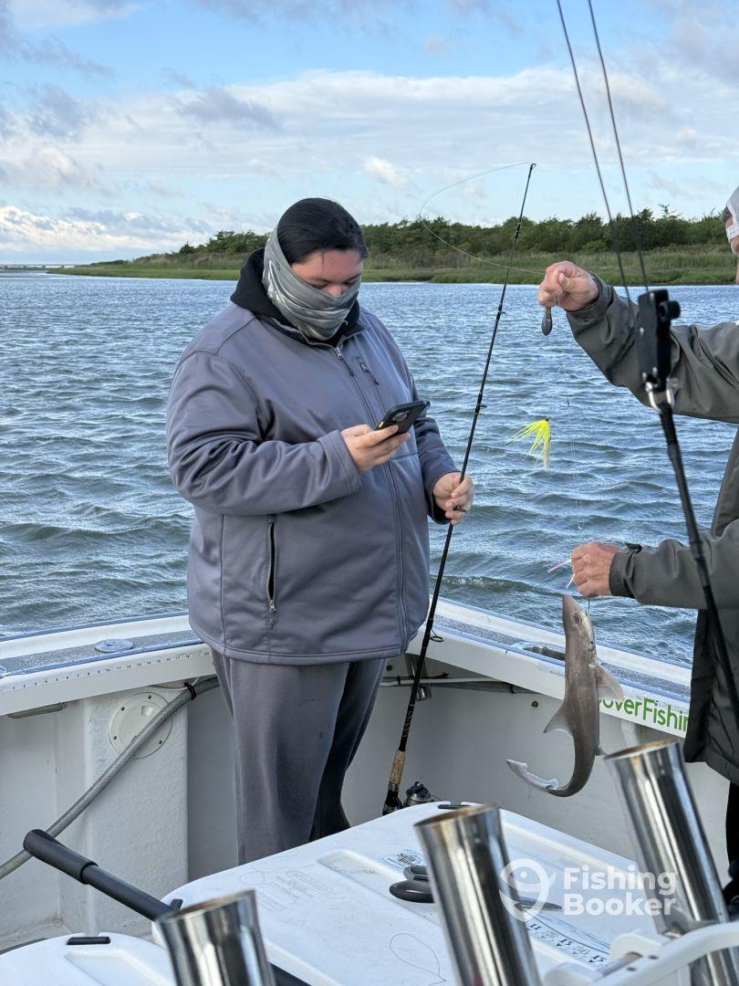 Even in bad weather we still caught fish!