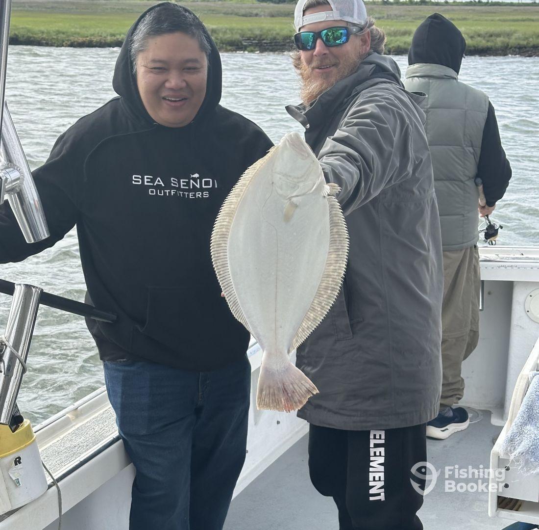 Even in bad weather we still caught fish!