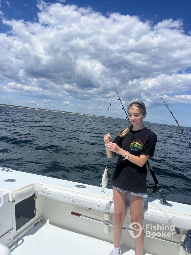 Catching fish the whole time 