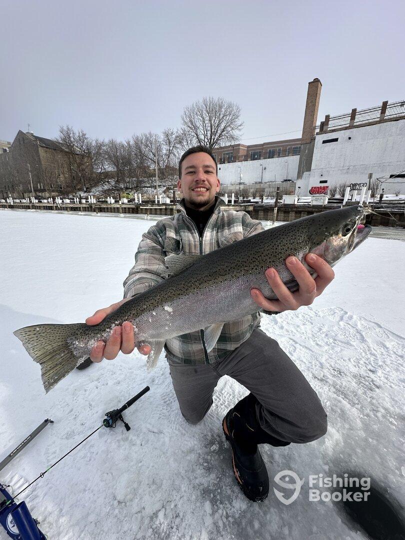 Ice fishing with Captain Nate