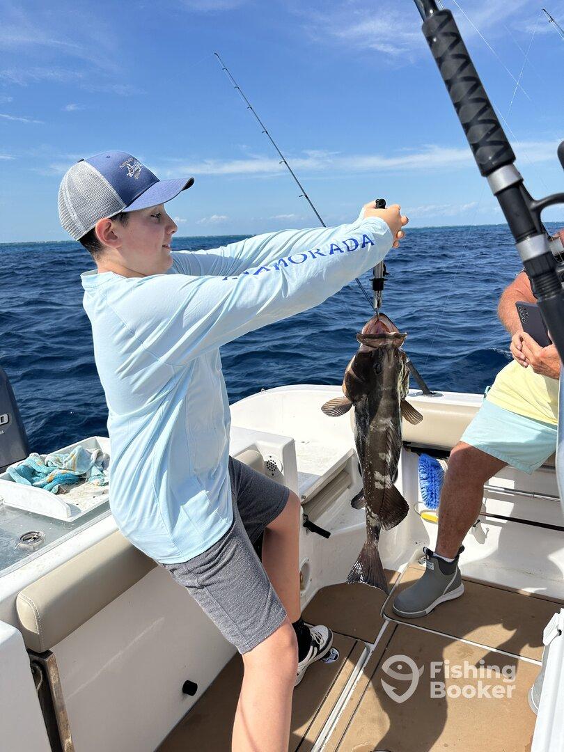 Nice day out on the water with little fish