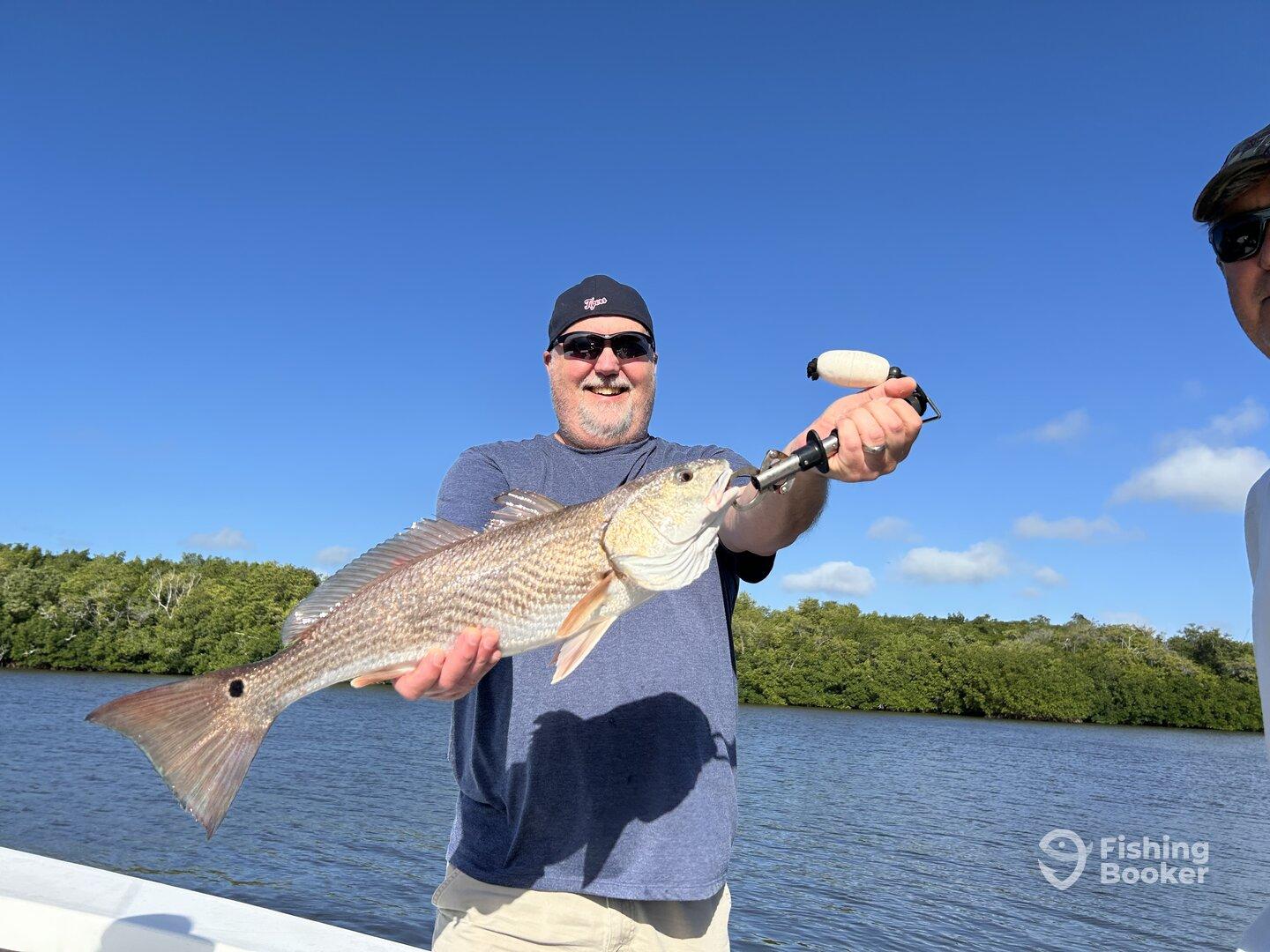 We caught plenty of fish, including a large Redfish.  Great fun!