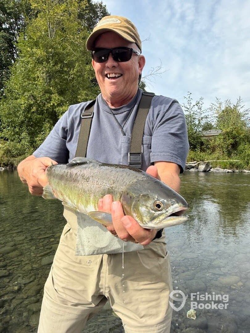 Fly fishing for salmon