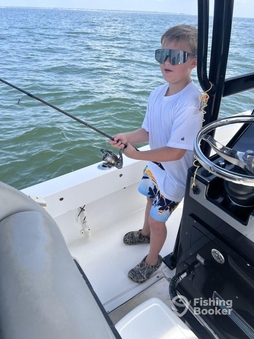 Grandson’s first trip