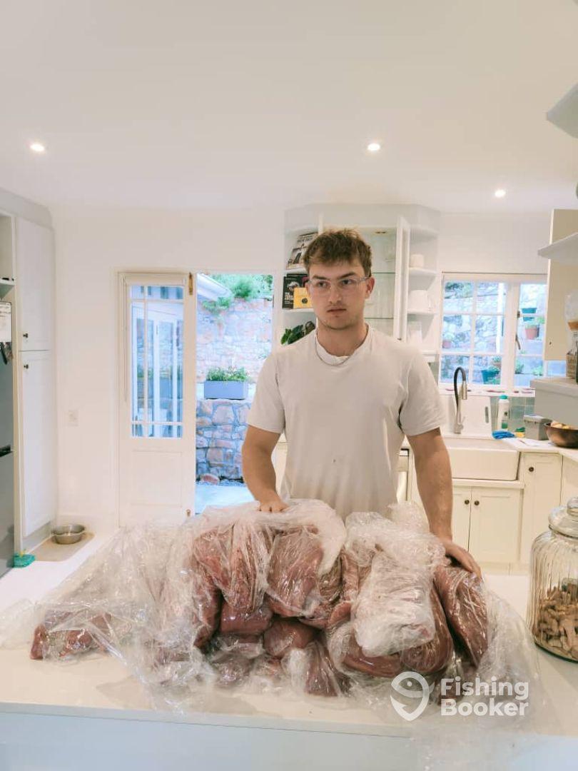 Full Day Tuna trip with Capt Byron and crew Monique, Marius and Francois