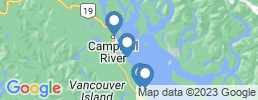 Map of fishing charters in Campbell River