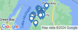 Map of fishing charters in Traverse City