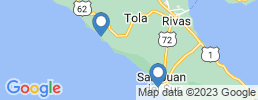 Map of fishing charters in San Juan Del Sur