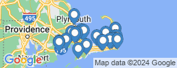 Map of fishing charters in Mashpee