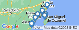 Map of fishing charters in Puerto Aventuras