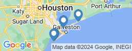 Map of fishing charters in Galveston County
