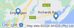 Map of fishing charters in Richards Bay