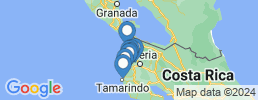 Map of fishing charters in Playa Del Coco