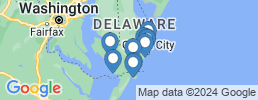 Map of fishing charters in Chincoteague Island
