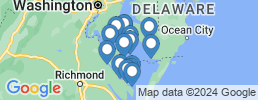 Map of fishing charters in Reedville