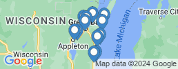 Map of fishing charters in Manitowoc