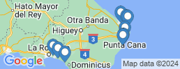 Map of fishing charters in Punta Cana