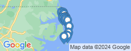 Map of fishing charters in Rodanthe