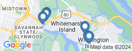 Map of fishing charters in Wilmington Island