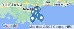 Map of fishing charters in Buras