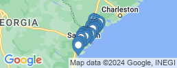 Map of fishing charters in Whitemarsh Island