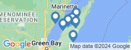 Map of fishing charters in Baileys Harbor