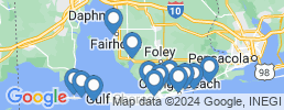 Map of fishing charters in Fort Morgan