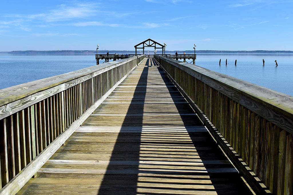 A pier on the Potomac River in Leesylvania State Park, Prince William County, VA