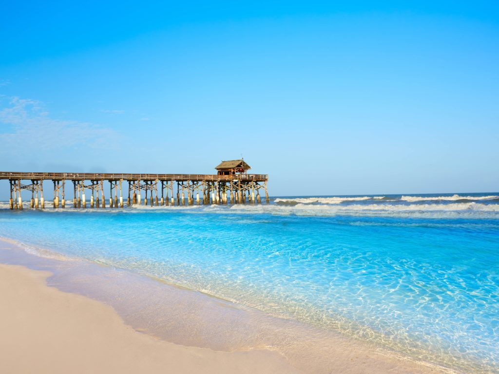 A picture showing Cocoa Beach Pier in Cocoa Beach, Cape Coral, Florida