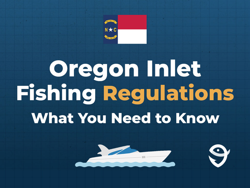 An infographic featuring text that says "Oregon Inlet fishing regulations, what you need to know."