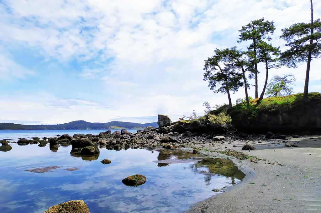 A bay near the town of Sooke on Vancouver Island