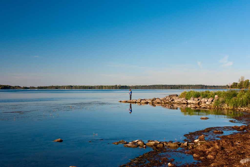 A vierw of St. Lawrence River near Quebec City