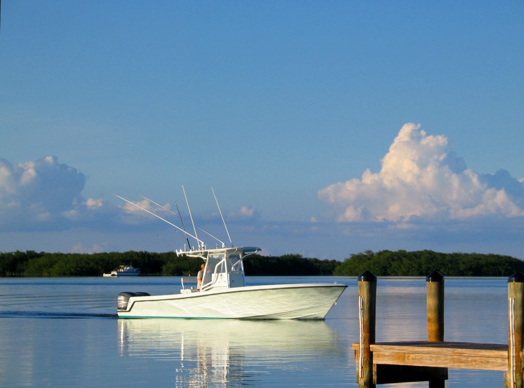 A charter boat on the inshore waters of Tampa, Florida