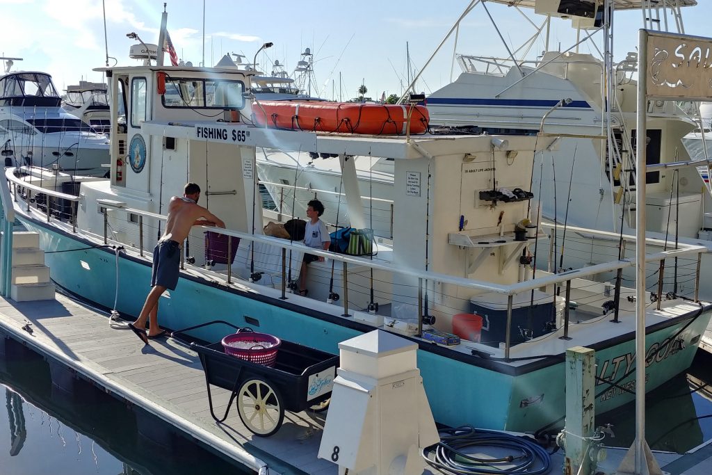 Un barco de pesca de fiesta en Key West, FL.