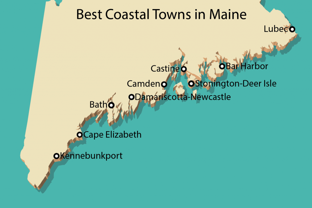 Map Of Maine Coastline Towns - Oconto County Plat Map