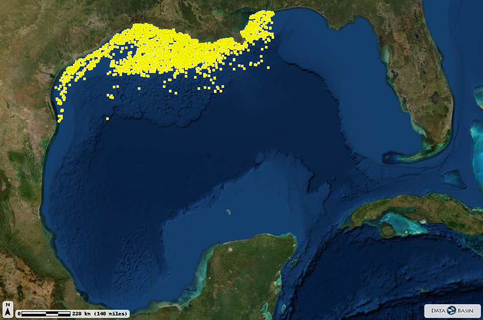 Oil Rigs Gulf Of Mexico Map Map Of The World