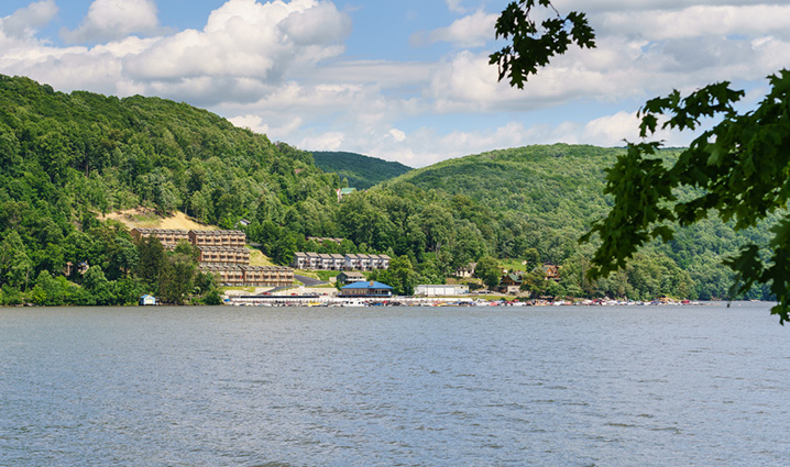 View of the Cheat Lake and beaches