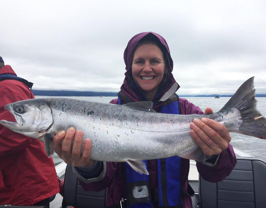 Salmon on the fly rod! The silvers and reds were running through hords of  Pink salmon. We had a blast fishing way out there in the backco